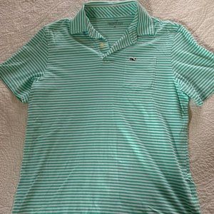 Vineyard Vines Boys medium (12-14) striped polo sh